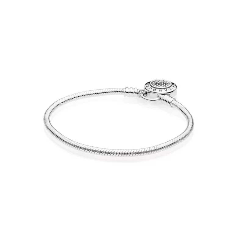 (imagen para) Pulsera Moments en plata de ley Candado firma PANDORA para charms - Ver 3