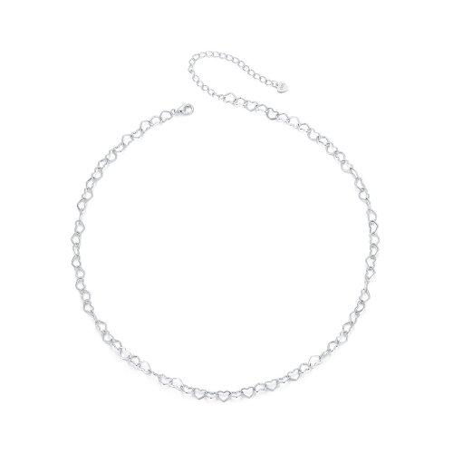 Collar con cadena de corazón estilo PANDORA - BSA005