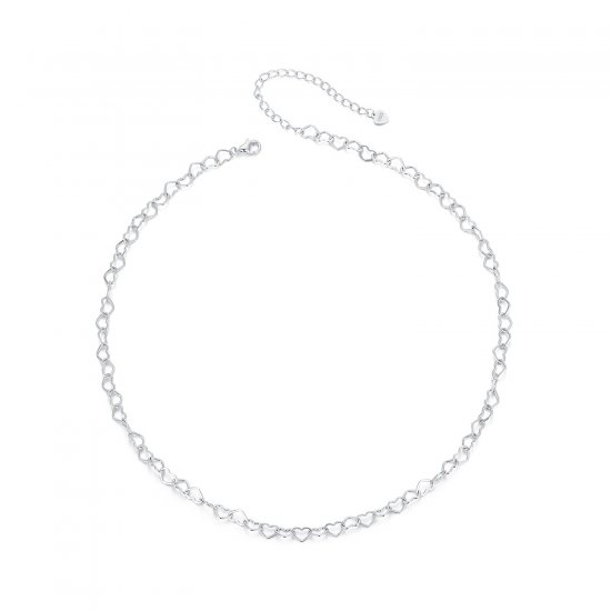 Collar con cadena de corazón estilo PANDORA - BSA005 - Haga click en la imagen para cerrar