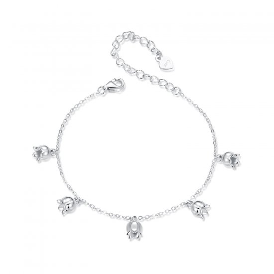 Pulsera estilo PANDORA con lirio de los valles - BSB183 - Haga click en la imagen para cerrar