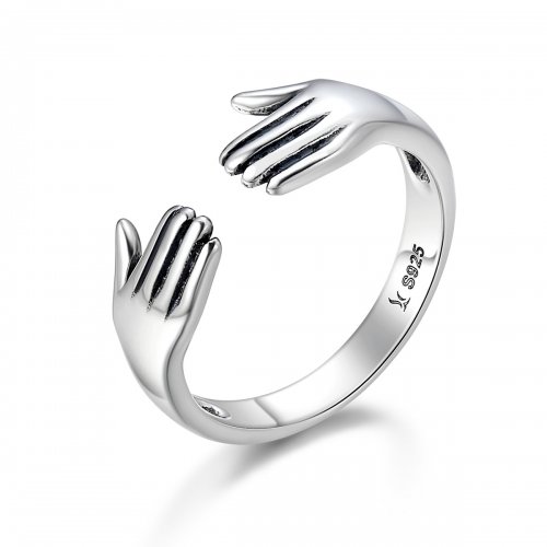 Anillo estilo Pandora plateado Give Me A Hug - SCR136
