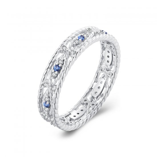 Anillo Estilo Pandora con Ojo del Diablo - BSR456 - Haga click en la imagen para cerrar