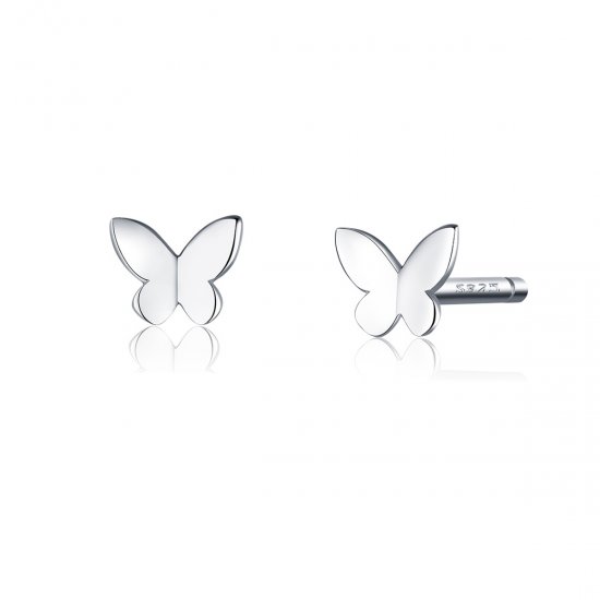 Pendientes de mariposa plateados estilo Pandora - SCE775 - Haga click en la imagen para cerrar