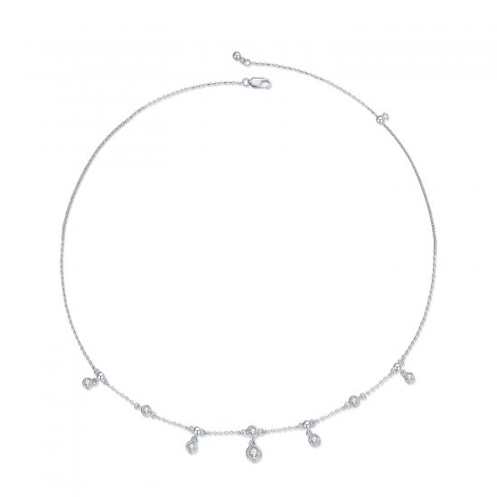 Estilo Pandora Collar de Borlas Brillantes - BSN360 - Haga click en la imagen para cerrar
