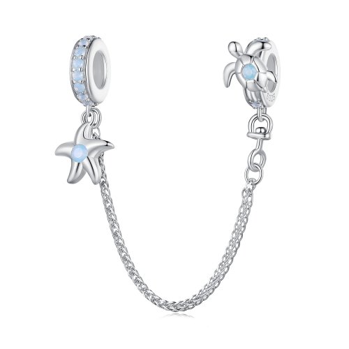 Pulsera de seguridad estilo Pandora con tema del mundo submarino - BSC870