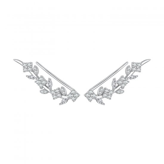 Pandora Estilo Pendientes Largos de Trébol de Cuatro Hojas - BSE819 - Haga click en la imagen para cerrar