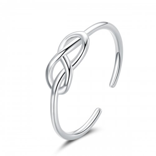 Anillo abierto de plata estilo Pandora con símbolo de infinito - BSR143
