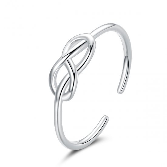 Anillo abierto de plata estilo Pandora con símbolo de infinito - BSR143 - Haga click en la imagen para cerrar