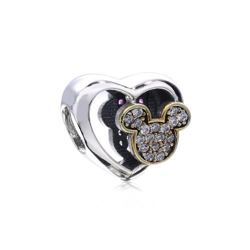 Charm en plata de ley Disny, Mickey y Minnie PANDORA