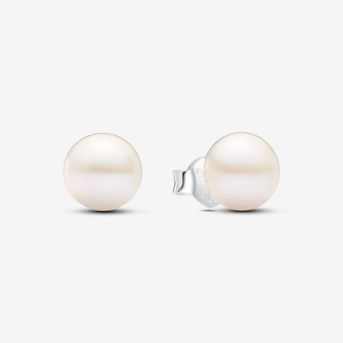 Pendientes Pandora de botón Perla Cultivada de Agua Dulce de 7mm - 293169C01