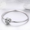 Pulsera de cadena de búho lindo de graduación en estilo Pandora de plata - SCB067