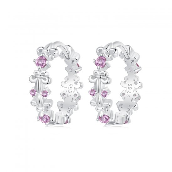 Pendientes Iris estilo PANDORA - BSE1046 - Haga click en la imagen para cerrar