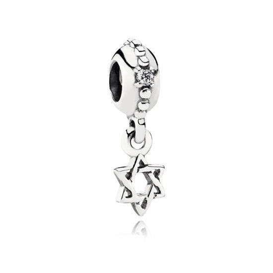 Charm colgante en plata de ley Estrella de David PANDORA - Haga click en la imagen para cerrar