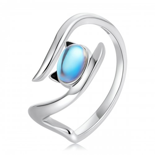 Anillo abierto estilo Pandora con diseño de zorro - BSR313