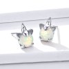 Aretes de unicornio lindo plateado estilo Pandora - SCE737