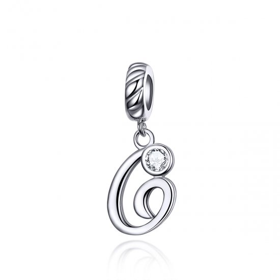 Pandora Style Plata Colgante de Letra G - SCC1183-G - Haga click en la imagen para cerrar