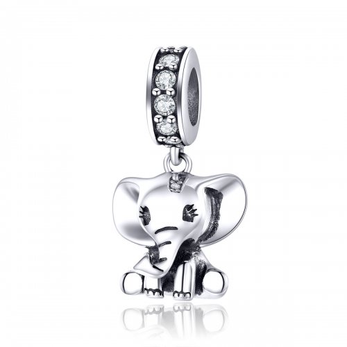 Pendiente de Elefantito de Plata Estilo Pandora - SCC1338