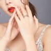 Anillo abierto de textura tejida de plata estilo Pandora - SCR675