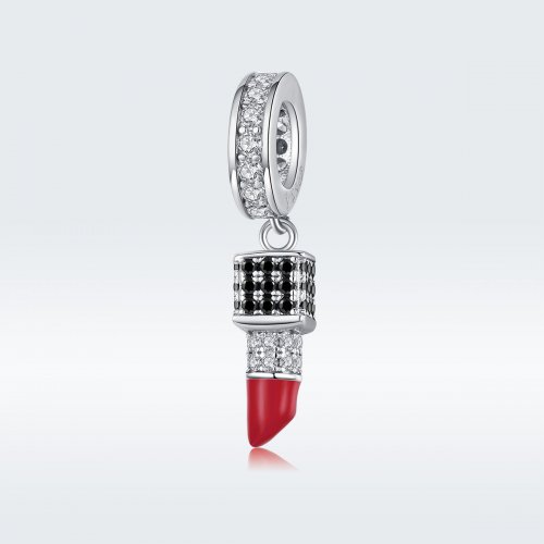 Pendiente de lápiz labial de plata estilo Pandora - SCC1392