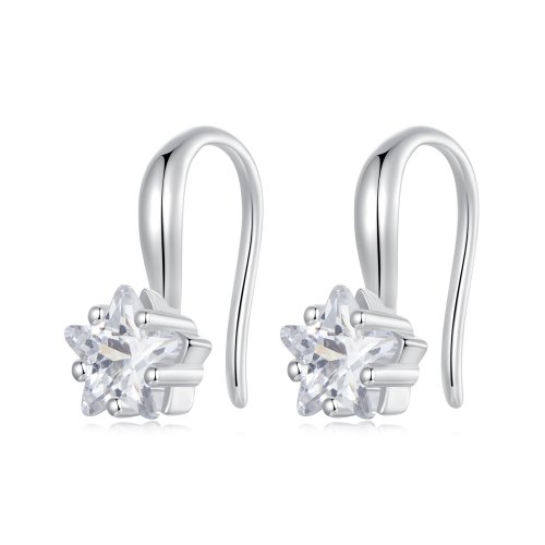 Ganchos para la oreja con forma de estrella estilo PANDORA - BSE1028
