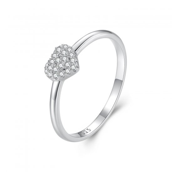 Anillo en forma de corazón estilo Pandora (Un Certificado) - MSR038 - Haga click en la imagen para cerrar