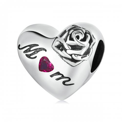 Charm Pandora estilo corazón rosa - SCC2072