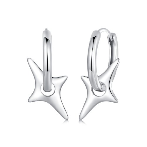 Pendientes con estrellas estilo PANDORA - BSE1083 Pendientes con estrellas estilo PANDORA - BSE1083