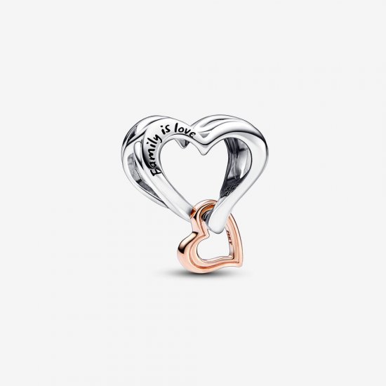 Charm de Pandora en dos tonos con diseño abierto de infinito y corazón - 782642C00 - Haga click en la imagen para cerrar