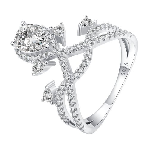 Anillo de estilo Pandora con forma de tiara - BSR368