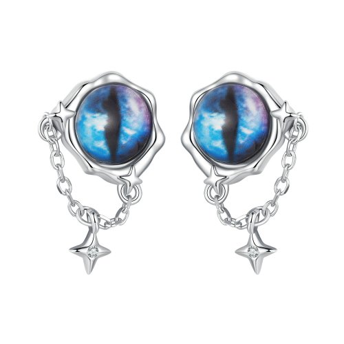 Pendientes de ojo de diablo estilo PANDORA - BSE1092