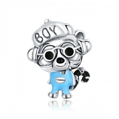 Charm estilo Pandora de Hip Hop con Mapache - SCC1629