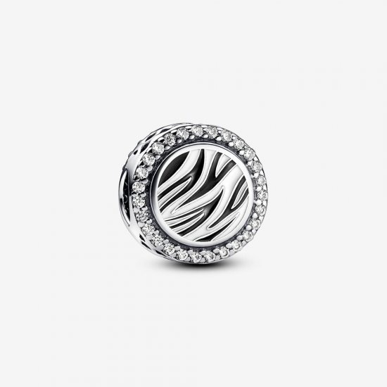 Charm de plata de ley con estampado de cebra de Pandora - 792016CZ_E025 - Haga click en la imagen para cerrar