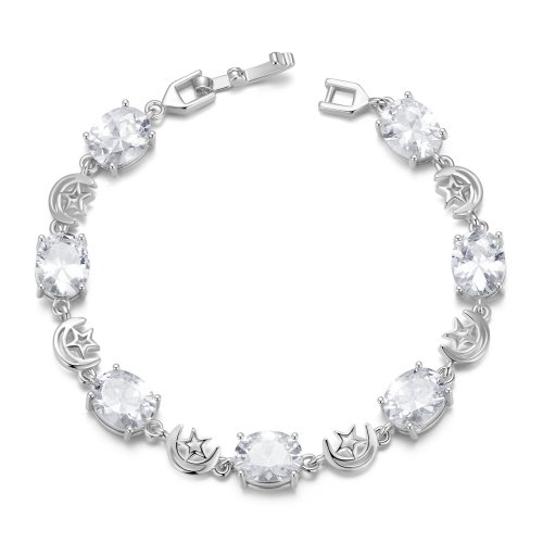Pulsera de estrella y luna estilo PANDORA - YIB068-A
