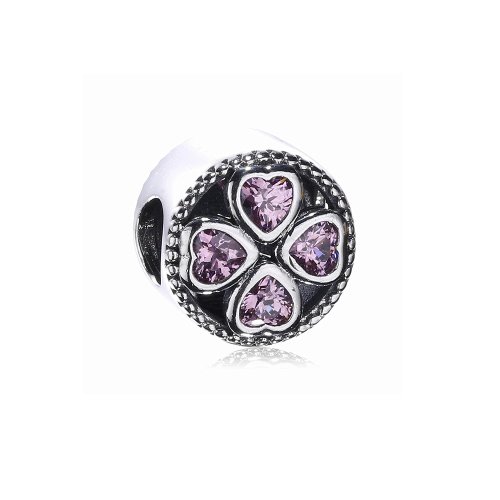 Charm en plata de ley Corazones trébol PANDORA