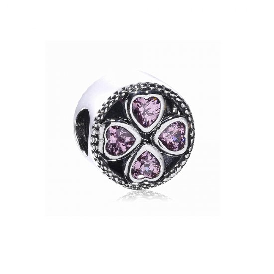 Charm en plata de ley Corazones trébol PANDORA - Haga click en la imagen para cerrar
