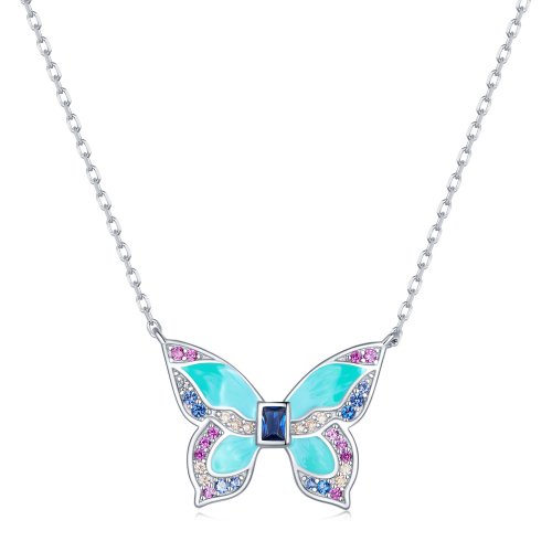 Collar estilo Pandora con mariposa - BSN306