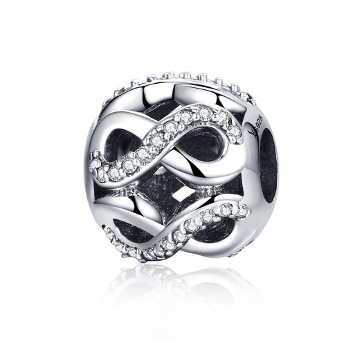 Charm de plata estilo Pandora con símbolo infinito - SCC141