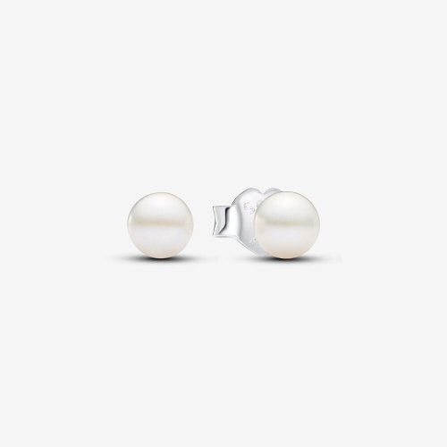Pendientes Pandora de botón Perla Cultivada de Agua Dulce de 4.5mm - 293168C01