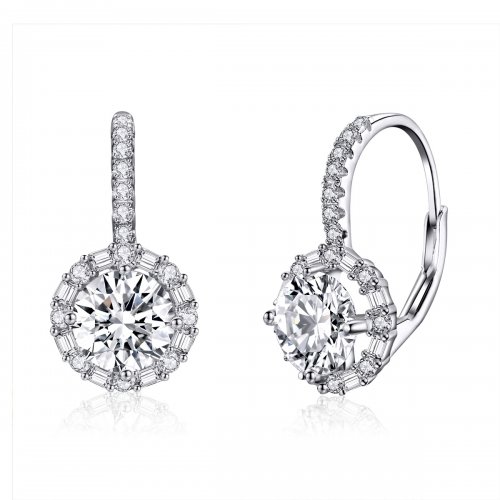 Pendientes de aro con estilo Pandora en plata brillante - SCE508