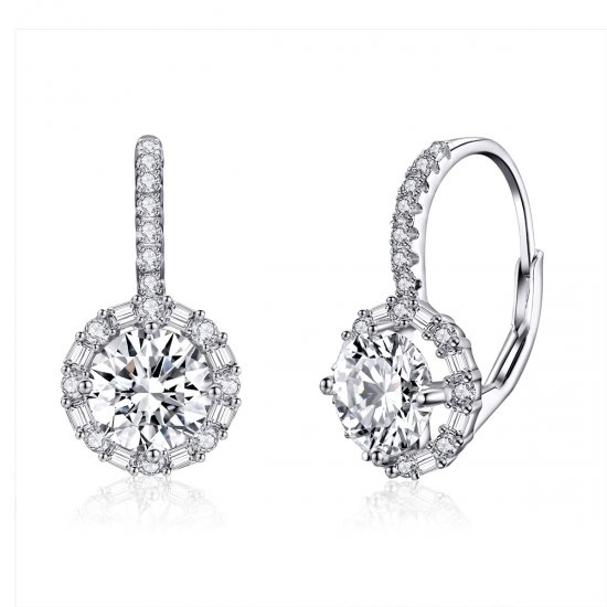 Pendientes de aro con estilo Pandora en plata brillante - SCE508 - Haga click en la imagen para cerrar