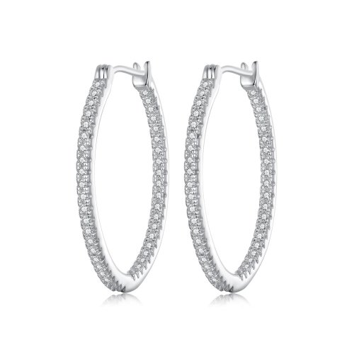 Pendientes brillantes estilo PANDORA - BSE1023-L