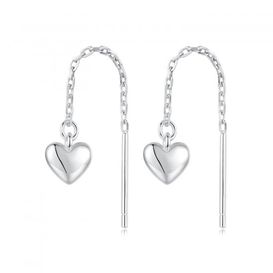 Pendientes de corazón estilo PANDORA - BSE1006 - Haga click en la imagen para cerrar