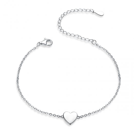Pulsera deslizante de cadena con corazón amado de plata estilo Pandora - SCB161 - Haga click en la imagen para cerrar