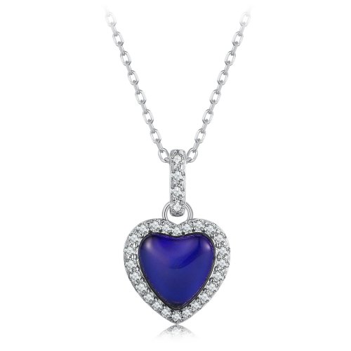 Collar de estilo Pandora con corazón emocional - BSN344