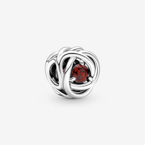 PANDORA Encanto Círculo de Eternidad Rojo de Enero - 790065C06