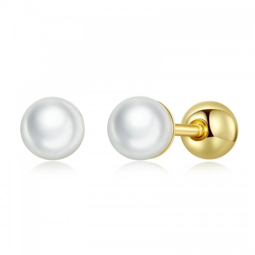 Aretes de perlas estilo Pandora - BSE630-BL