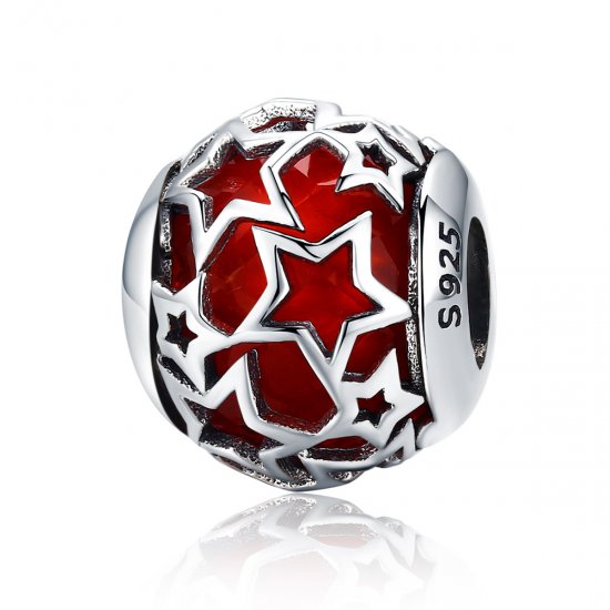 Charm de Estrellas Románticas de Plata Estilo Pandora - SCC509 - Haga click en la imagen para cerrar