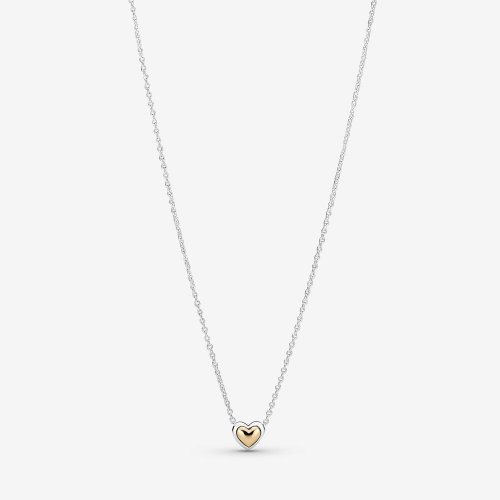 PANDORA Collar de Collier con Corazón Dorado en Relieve - 399399C00