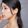 Aretes con lindo gato en plata estilo Pandora - SCE899