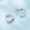 Pendientes de Aro con Corazón Arcoíris al Estilo Pandora - SCE1626-CF